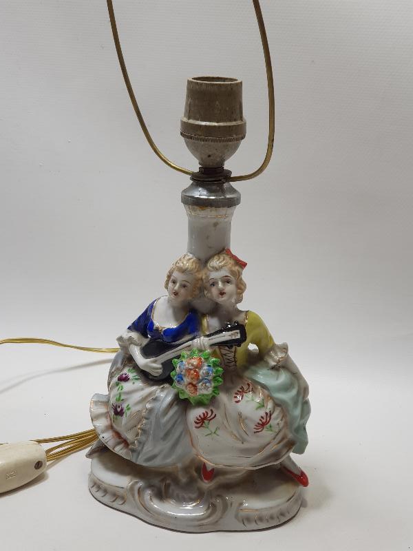 ANTİKA ROCOCO PORSELEN ABAJUR