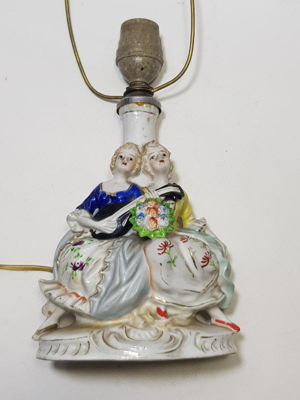 ANTİKA ROCOCO PORSELEN ABAJUR