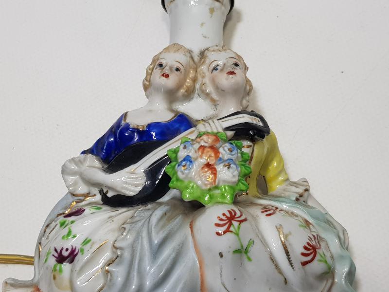 ANTİKA ROCOCO PORSELEN ABAJUR