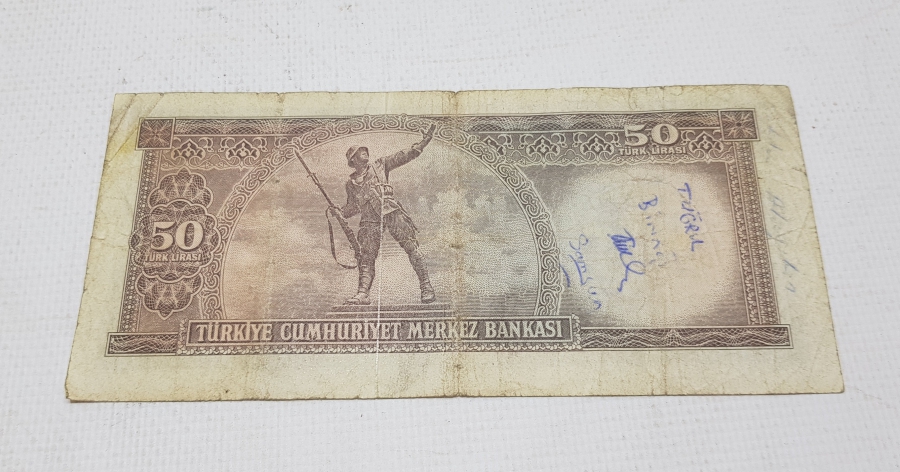 5. EMİSYON 50 LİRA KAĞIT PARA