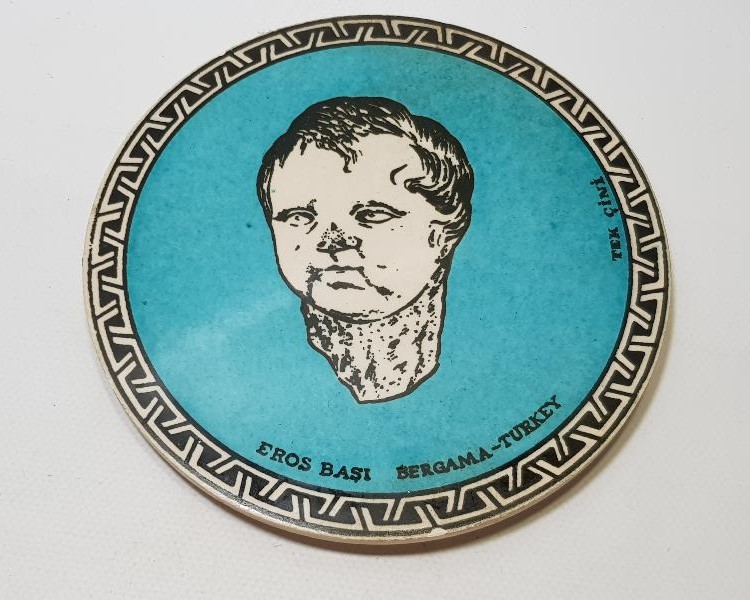 EROS BAŞI TEMALI ÇİNİ DUVAR PANOSU