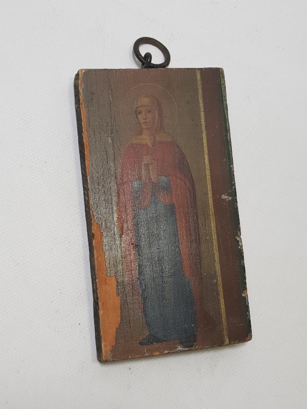 OSMANLI DÖNEMİ EL BOYAMA AHŞAP İKONA