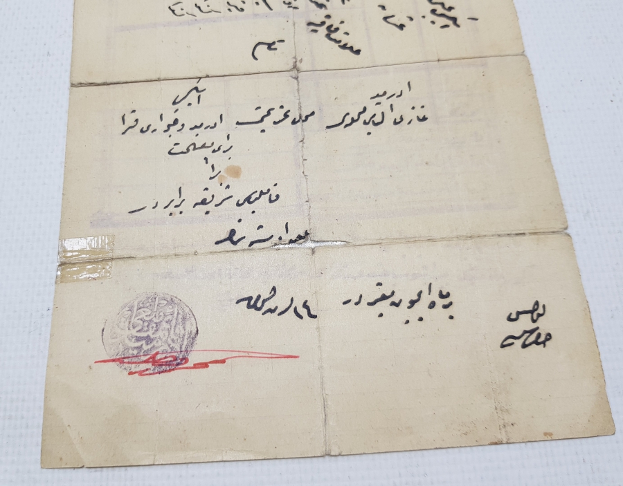 BALIKESİR EDREMİT - OSMANLICA SEYAHAT VESİKASI