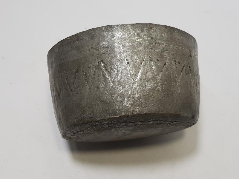 OSMANLI DÖNEMİ RUMCA YAZILI 1744 TARİHLİ BAKIR KASE