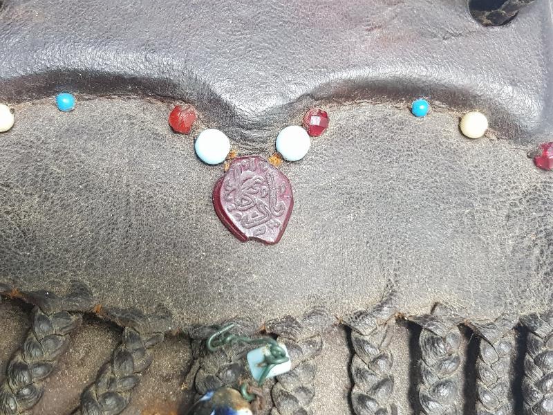 OSMANLI DÖNEMİ TEKKE İŞİ DERİ AVCI ÇANTASI