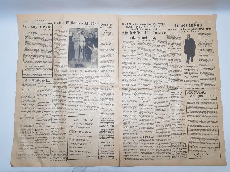 15 KASIM 1938 KURUN GAZETESİ: ATATÜRK'ÜN CENAZE TÖRENİ PROGRAMI