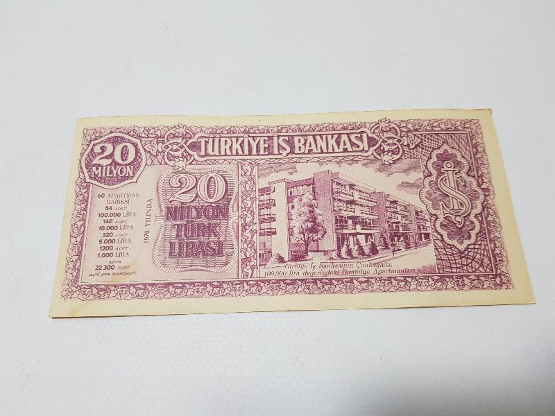 1970 TÜRKİYE İŞ BANKASI EŞYA PİYANGOSU PARA BENZERİ - NADİR