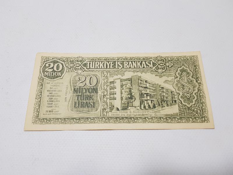 1970 TÜRKİYE İŞ BANKASI EŞYA PİYANGOSU PARA BENZERİ - NADİR