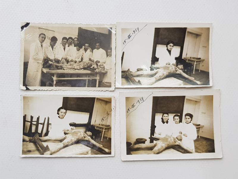 5 ADET FOTOĞRAF LOTU: 1939 TIP ÖĞRENCİLERİ KADAVRA İNCELİYOR