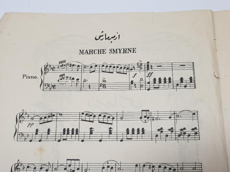 İZMİR MARŞI OSMANLICA NOTA KİTAPÇIĞI - MARCHE SMYRNE