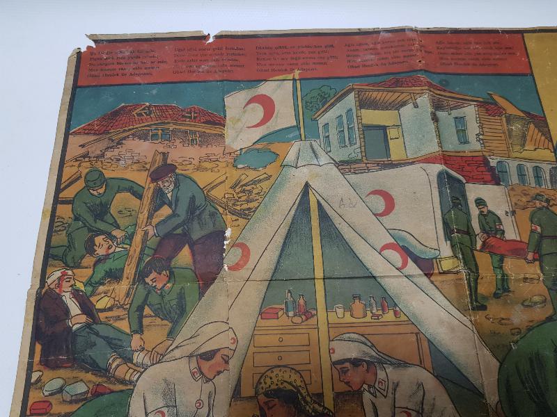 1943 SAKARYA DEPREMİ KIZILAY AFİŞİ - ÇOK NADİR