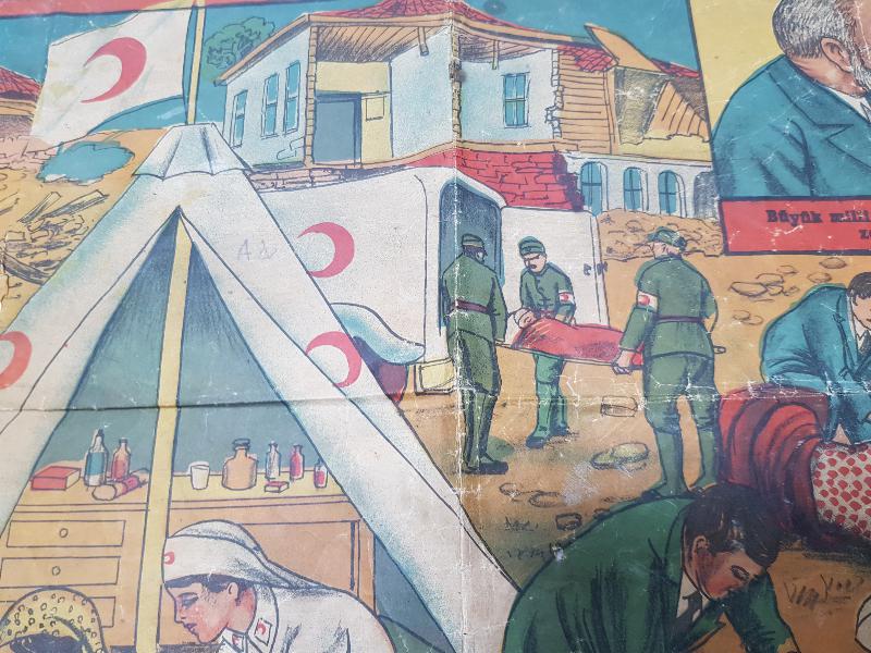 1943 SAKARYA DEPREMİ KIZILAY AFİŞİ - ÇOK NADİR