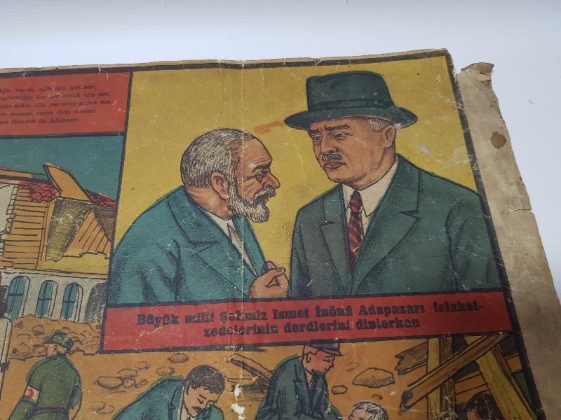 1943 SAKARYA DEPREMİ KIZILAY AFİŞİ - ÇOK NADİR