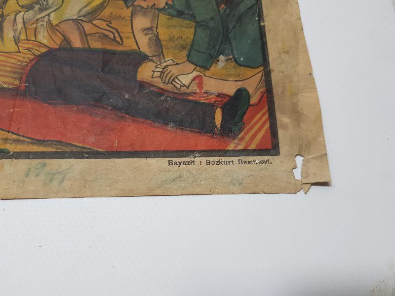 1943 SAKARYA DEPREMİ KIZILAY AFİŞİ - ÇOK NADİR