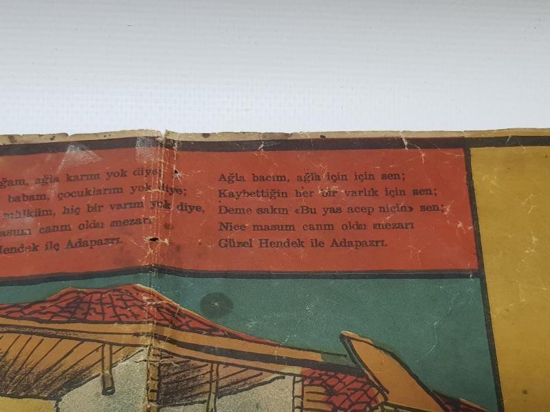 1943 SAKARYA DEPREMİ KIZILAY AFİŞİ - ÇOK NADİR