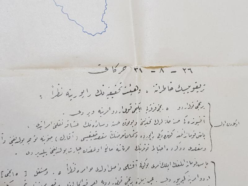 OSMANLICA BÜYÜK TAARRUZ HARİTA KROKİSİ