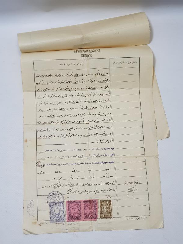 OSMANLI DÖNEMİ 2 SAYFA NOTER EVRAKI