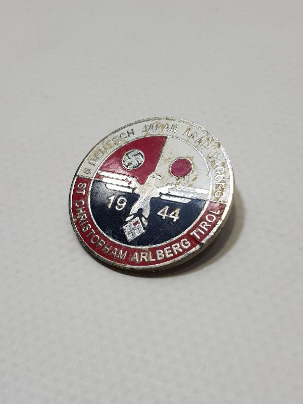 2. DÜNYA SAVAŞI DÖNEMİ 1944 TARİHLİ ALMANYA & JAPONYA İTTİFAK ROZETİ
