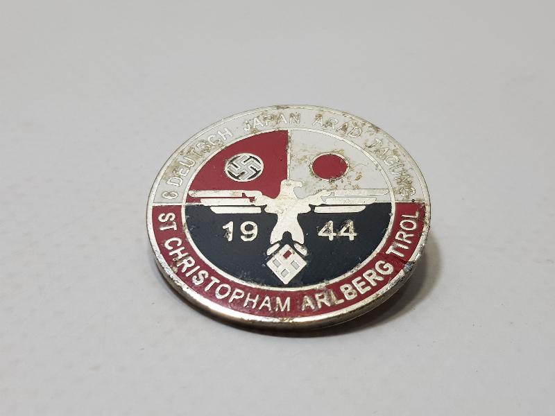 2. DÜNYA SAVAŞI DÖNEMİ 1944 TARİHLİ ALMANYA & JAPONYA İTTİFAK ROZETİ