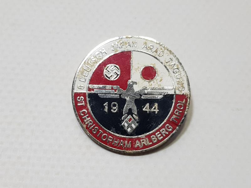 2. DÜNYA SAVAŞI DÖNEMİ 1944 TARİHLİ ALMANYA & JAPONYA İTTİFAK ROZETİ