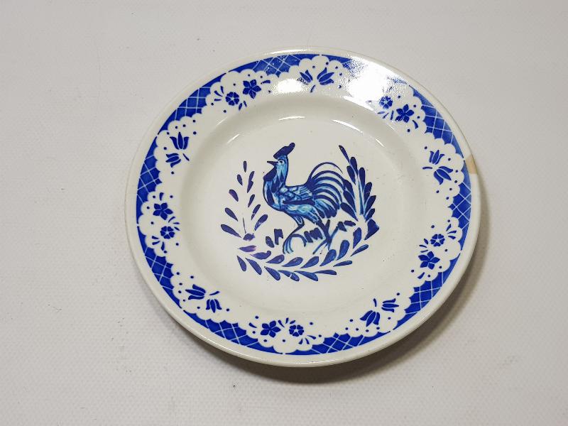 OSMANLI DÖNEMİ HOROZLU PORSELEN TABAK