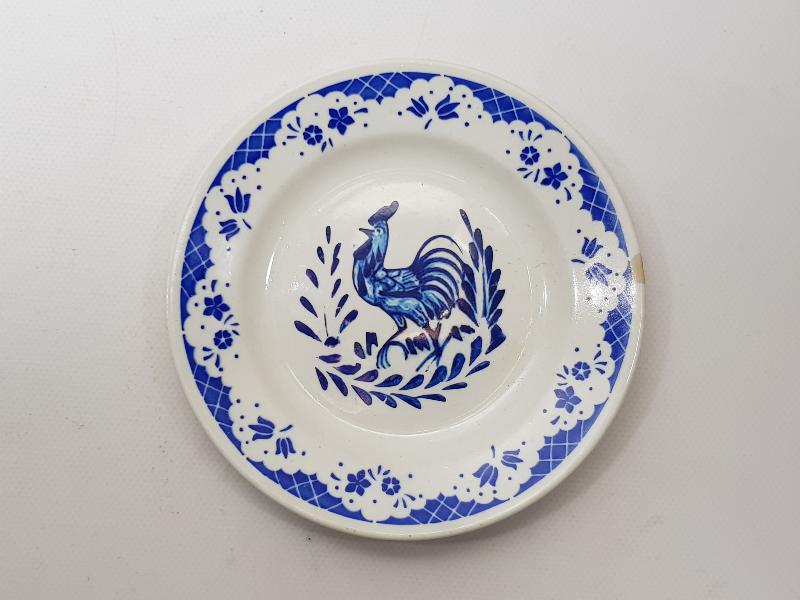 OSMANLI DÖNEMİ HOROZLU PORSELEN TABAK