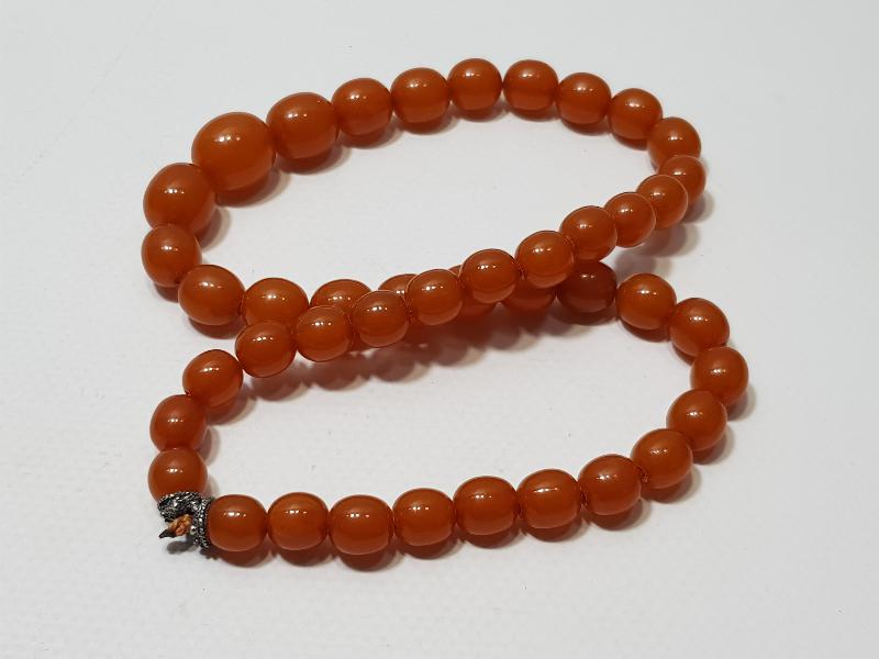 ANTİKA DAMLA KEHRİBAR KOLYE - GERDANLIK