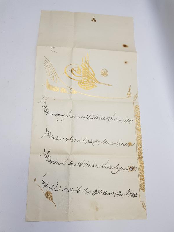 OSMANLI DÖNEMİ 3. DERECE MECİDİ NİŞANI BERATI