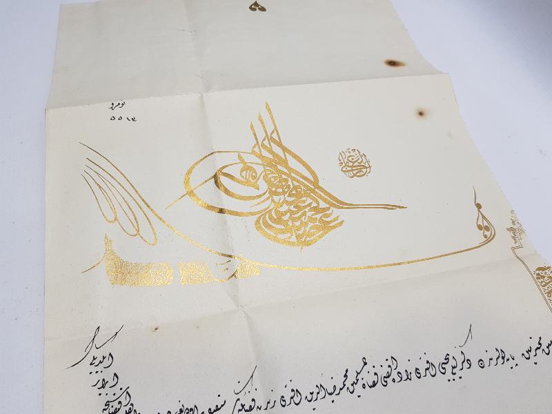 OSMANLI DÖNEMİ 3. DERECE MECİDİ NİŞANI BERATI