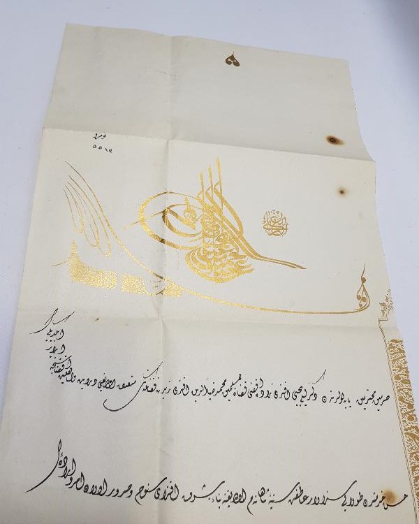 OSMANLI DÖNEMİ 3. DERECE MECİDİ NİŞANI BERATI