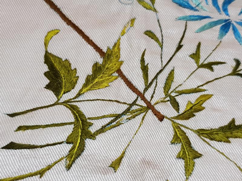 OSMANLI DÖNEMİ İTALYAN BAYRAKLI İPEK DUVAR PANOSU