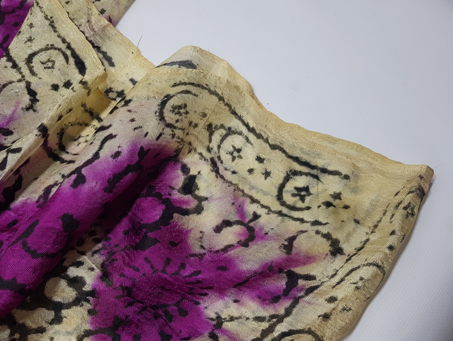 OSMANLI DÖNEMİ AY YILDIZLI İPEK BAŞ ÖRTÜSÜ - BÜRÜMCÜK