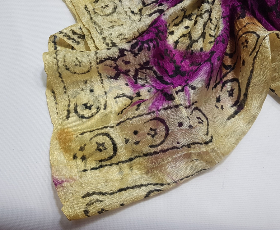 OSMANLI DÖNEMİ AY YILDIZLI İPEK BAŞ ÖRTÜSÜ - BÜRÜMCÜK