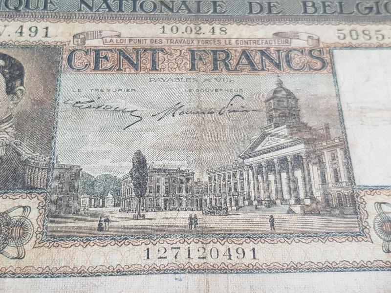 1948 TARİHLİ BELÇİKA 100 FRANK KAĞIT PARA - NADİR