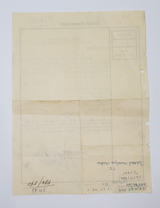 İSTİKLAL MADALYASI BERAT SURETİ