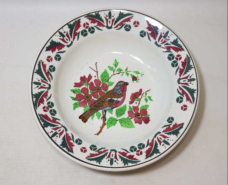 OSMANLI DÖNEMİ ÇOK NADİR KUŞ RESİMLİ PORSELEN TABAK