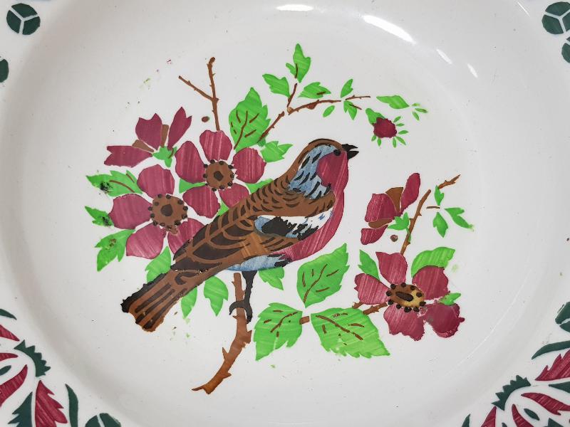 OSMANLI DÖNEMİ ÇOK NADİR KUŞ RESİMLİ PORSELEN TABAK