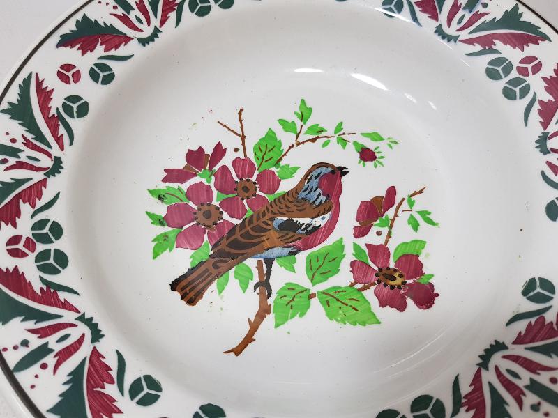 OSMANLI DÖNEMİ ÇOK NADİR KUŞ RESİMLİ PORSELEN TABAK