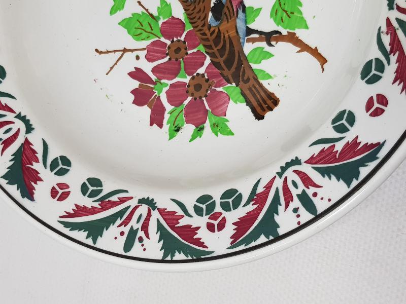 OSMANLI DÖNEMİ ÇOK NADİR KUŞ RESİMLİ PORSELEN TABAK