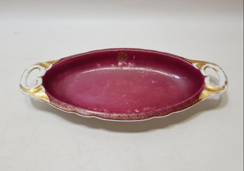 SON OSMANLI SADRAZAMI AHMET TEVFİK PAŞA'YA AİT, ALİMZADE ÖMER EFENDİ DAMGALI ÇOK NADİR KAYIK TABAK