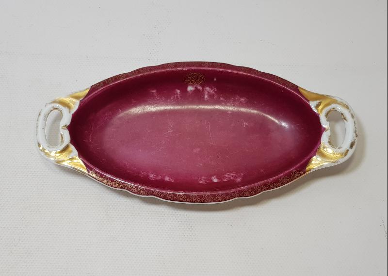 SON OSMANLI SADRAZAMI AHMET TEVFİK PAŞA'YA AİT, ALİMZADE ÖMER EFENDİ DAMGALI ÇOK NADİR KAYIK TABAK