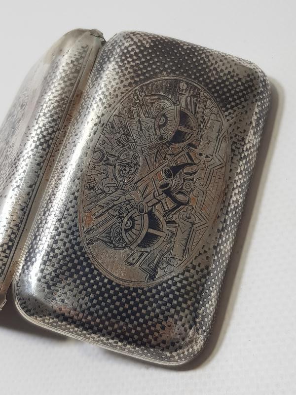 OSMANLI DEVLET ARMALI ERMENİ USTA İŞİ VAN DAMGALI GÜMÜŞ TÜTÜN TABAKASI