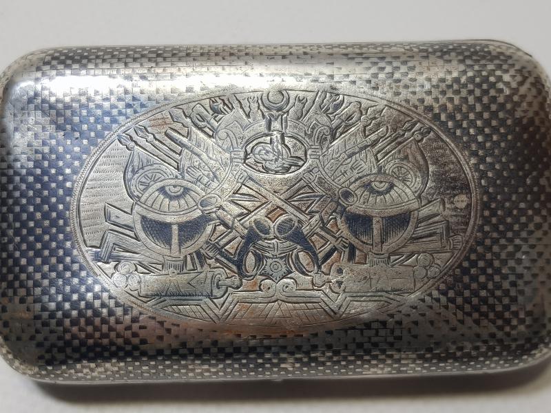 OSMANLI DEVLET ARMALI ERMENİ USTA İŞİ VAN DAMGALI GÜMÜŞ TÜTÜN TABAKASI