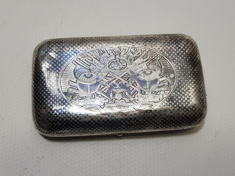 OSMANLI DEVLET ARMALI ERMENİ USTA İŞİ VAN DAMGALI GÜMÜŞ TÜTÜN TABAKASI