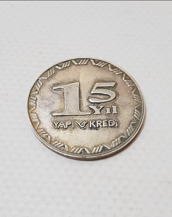YAPI KREDİ BANKASI GÜMÜŞ 15. YIL MADALYASI