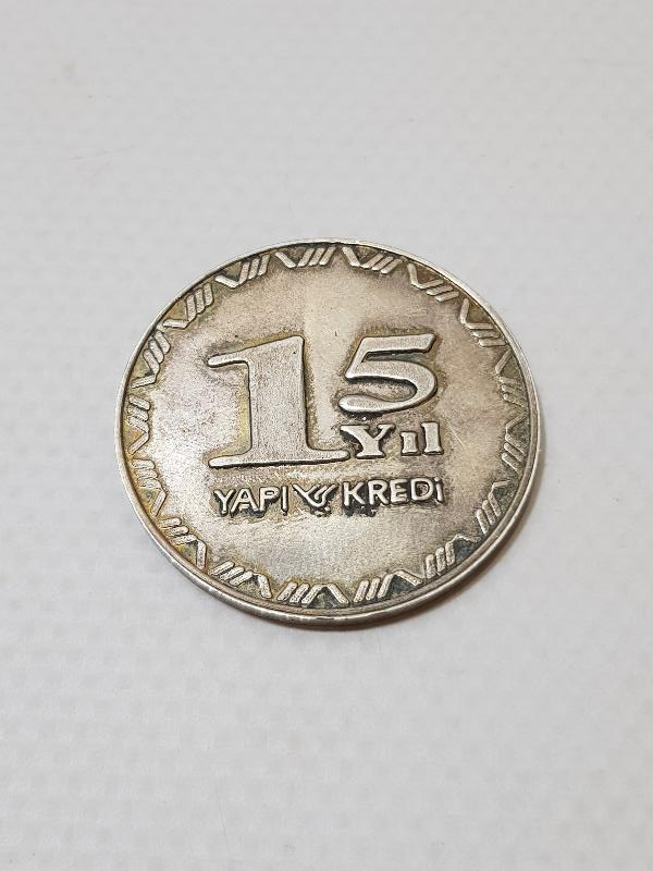 YAPI KREDİ BANKASI GÜMÜŞ 15. YIL MADALYASI