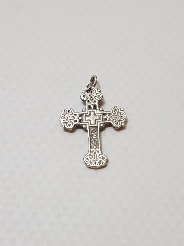 ANTİKA GÜMÜŞ HAÇ KOLYE UCU