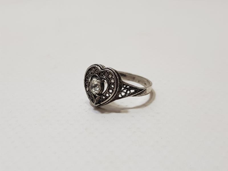 KALP FORMLU ANTİKA GÜMÜŞ YÜZÜK
