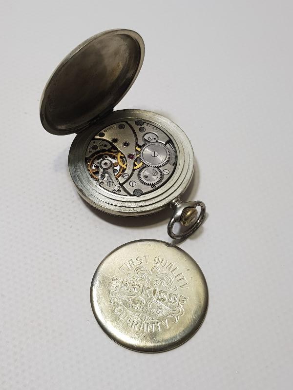 TREN RESİMLİ SERKİSOF DEMİRYOLU CEP SAATİ