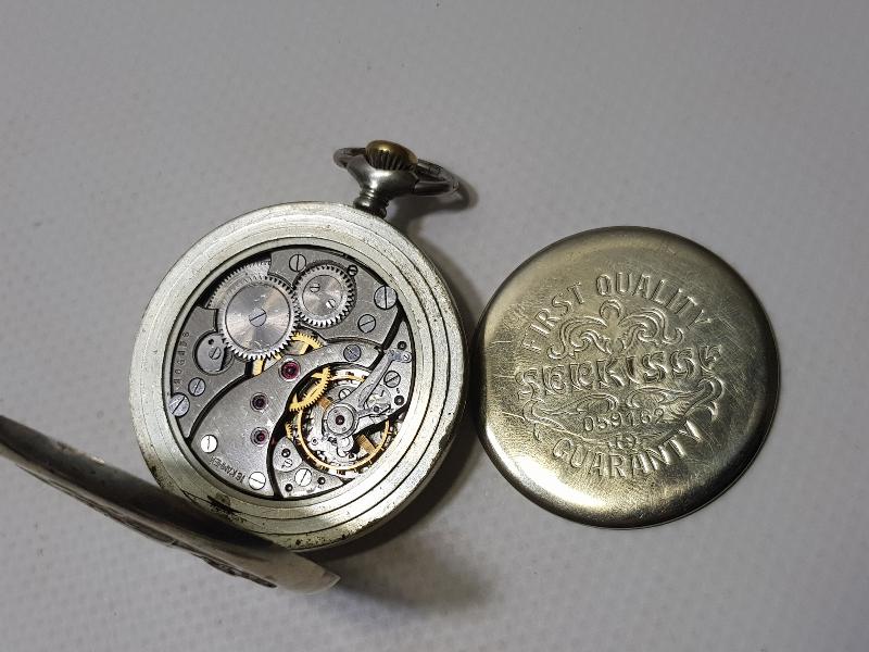 TREN RESİMLİ SERKİSOF DEMİRYOLU CEP SAATİ